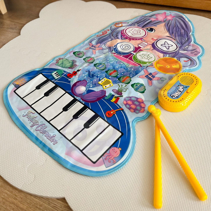 WOOPIE Mata Muzyczna Syrenka 2w1 Perkusja Interaktywna