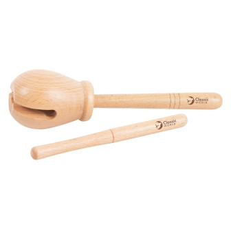 CLASSIC WORLD EDU Drewniany Instrument Muzyczny Woodblock Rytmiczny 2 