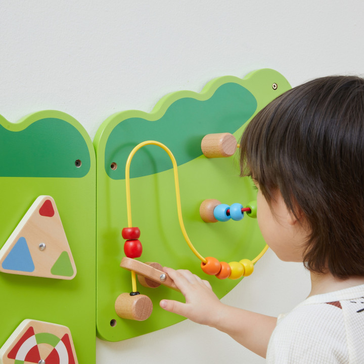 VIGA Tablica Sensoryczna Manipulacyjna Krokodyl Certyfikat FSC Montess