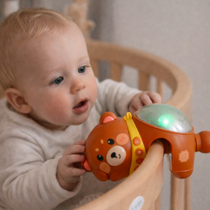 WOOPIE BABY Projektor Gwiazd Rzutnik Lampka Nocna dla Dzieci Miś