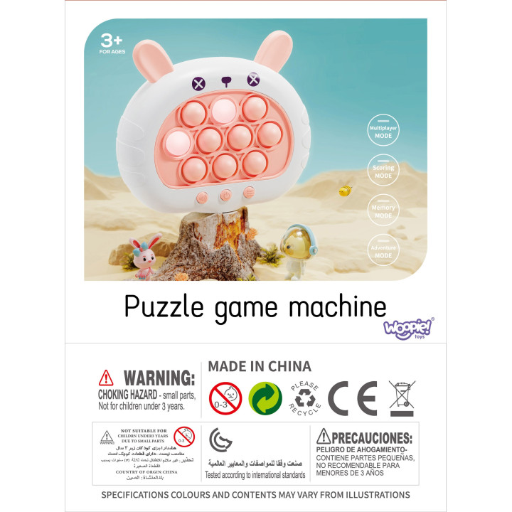 WOOPIE Gra POP IT Elektryczna Antystresowa Zręcznościowa Króliczek