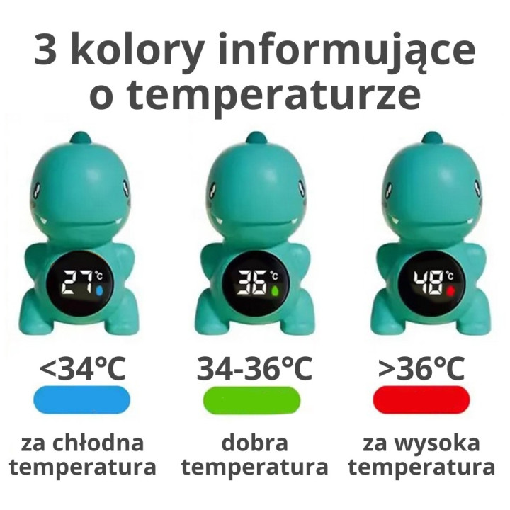 WOOPIE BABY Termometr Do Wody I Pomieszczeń Kolorowe Oznaczenia Temper