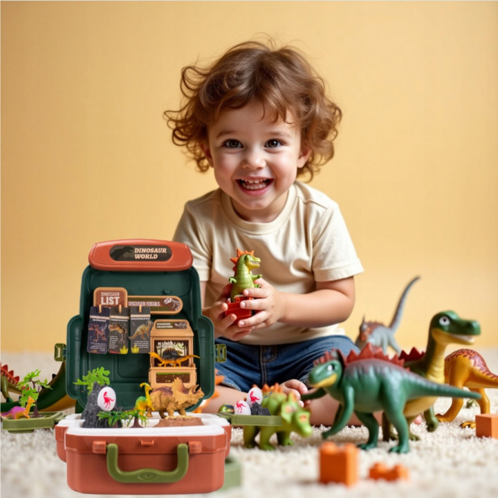 WOOPIE Walizka Dinosaur World - Edukacyjny Zestaw Odkrywcy Dinozaurów