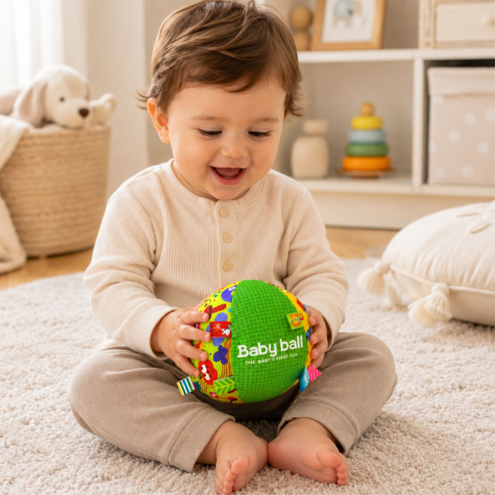 WOOPIE BABY Miękka Sensoryczna Piłka Pani Metka z Wszywkami dla Maluch