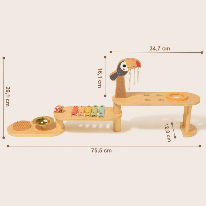 TOOKY TOY Edukacyjny Stolik Muzyczny -Tukan