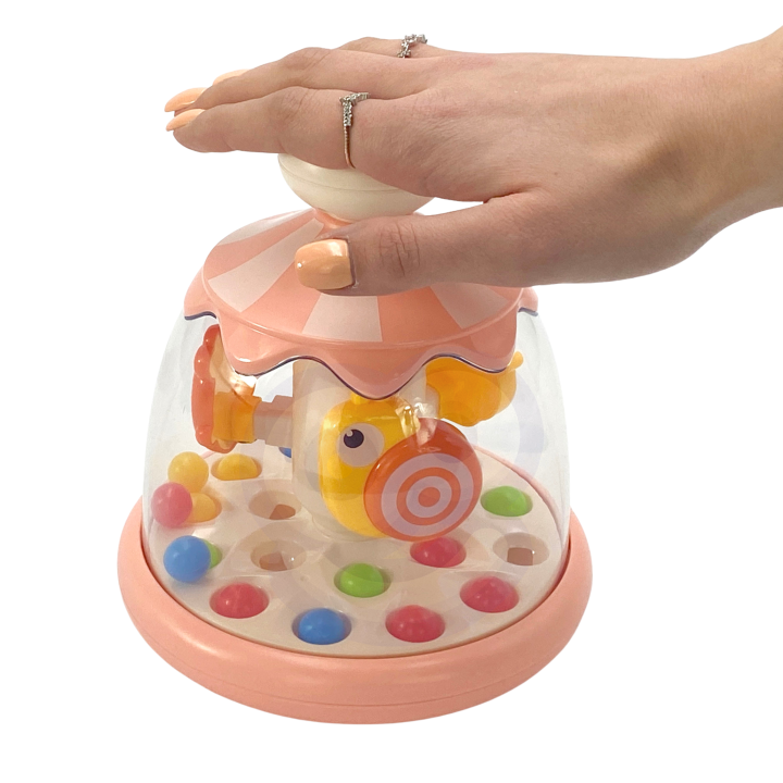 WOOPIE BABY Kolorowe Zwierzątka Różowy Bączek z Kulkami Karuzela
