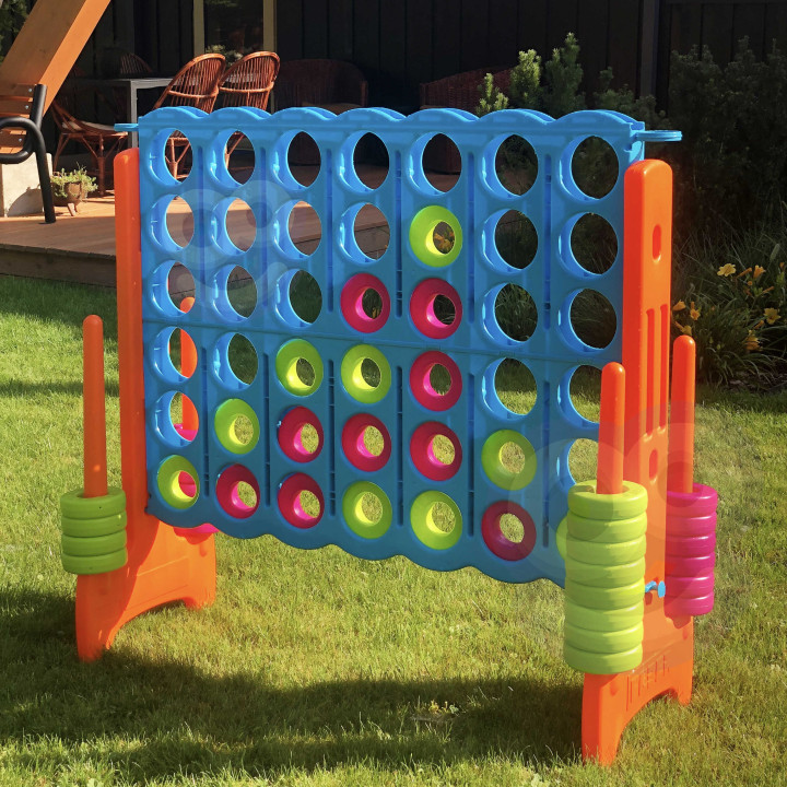 FEBER Gra Logiczna Strategiczna do Ogrodu Domu 4 Kółka w Linii Rzędzie