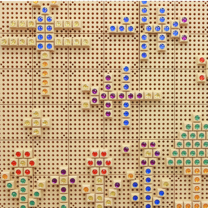 MASTERKIDZ Akrylowe Kolorowe Diamenciki Do Tablicy Naukowej STEM 72 Sz
