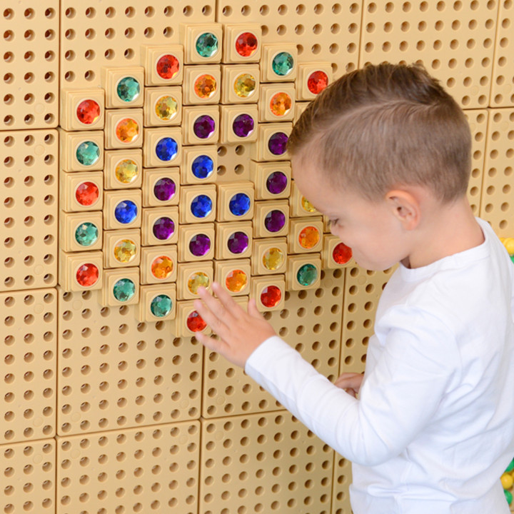 MASTERKIDZ Akrylowe Kolorowe Diamenciki Do Tablicy Naukowej STEM 72 Sz