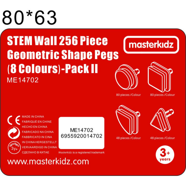 MASTERKIDZ Geometryczne Elementy Tablic 256 szt