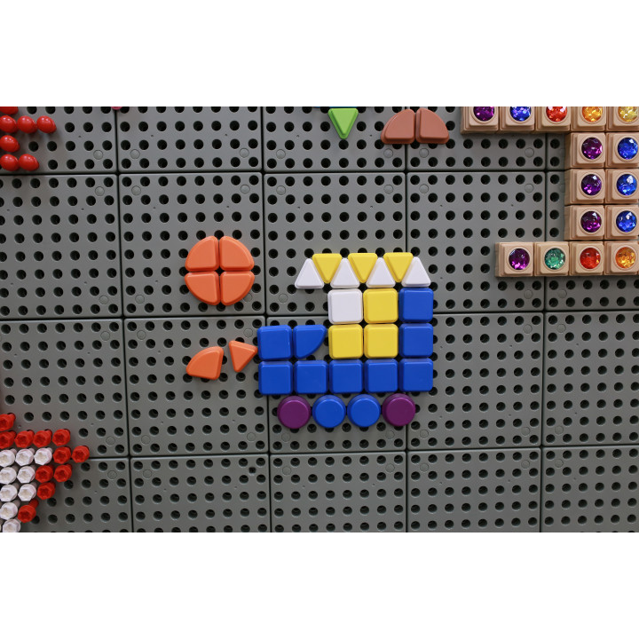 MASTERKIDZ Zestaw Kołeczki w kształcie figur geometrycznych 64szt do t