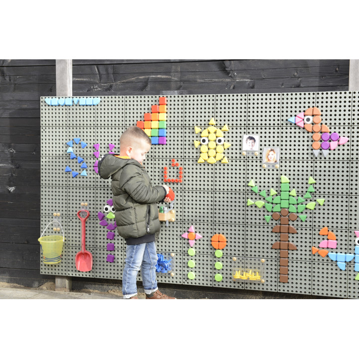 MASTERKIDZ Zestaw Kołeczki w kształcie figur geometrycznych 64szt do t