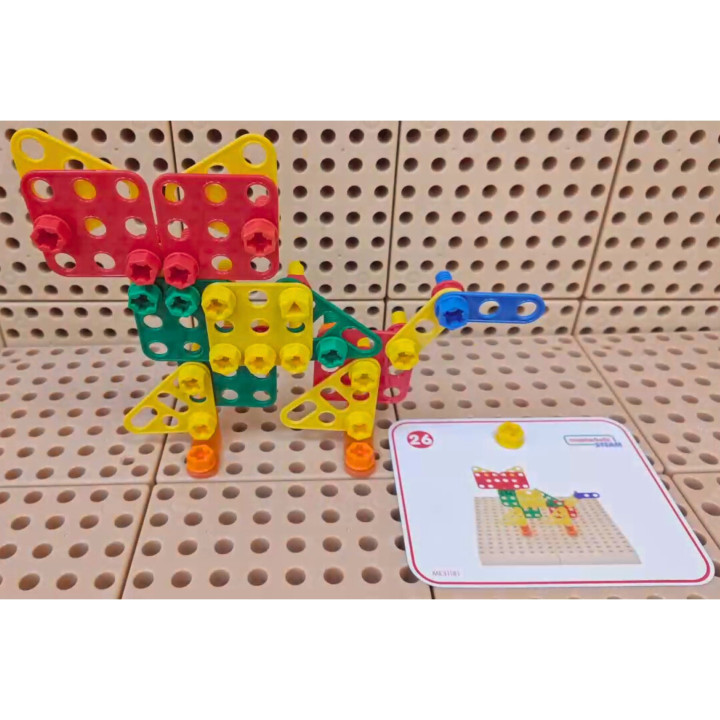 MASTERKIDZ Zestaw Geometrycznych Kształtów Klocków do Paneli Ściennych