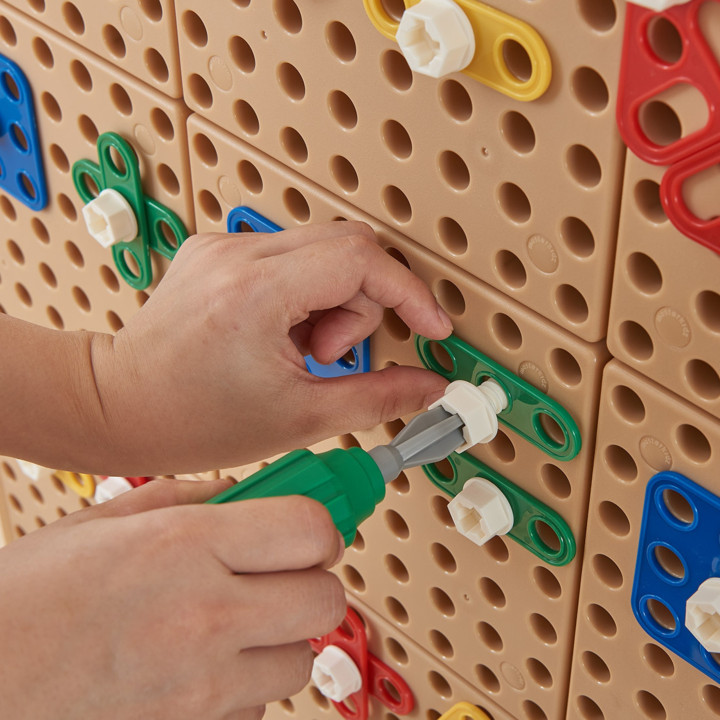 MASTERKIDZ Zestaw Geometrycznych Kształtów Klocków do Paneli Ściennych