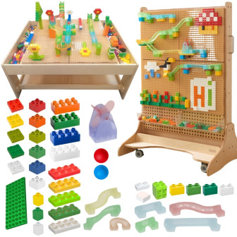 MASTERKIDZ Zestaw Klocków Konstrukcyjnych Tor Kulkowy STEM 359 el.