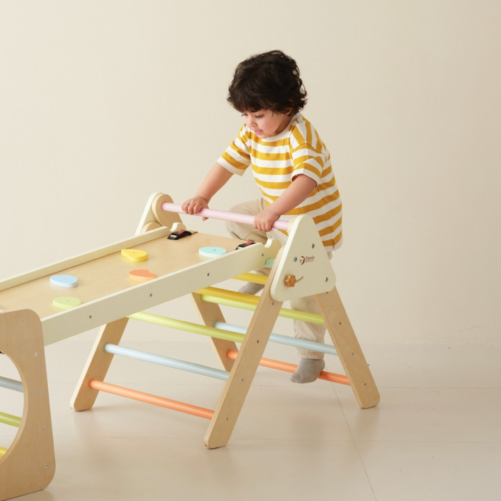 CLASSIC WORLD Drewniany Zestaw Wspinaczkowy Trójkąt Montessori 5w1 - P