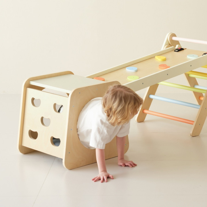 CLASSIC WORLD Drewniany Zestaw Wspinaczkowy Trójkąt Montessori 5w1 - P