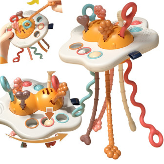 WOOPIE BABY Zabawka Sensoryczna Montessori Gryzak Grzechotka Wielofunk