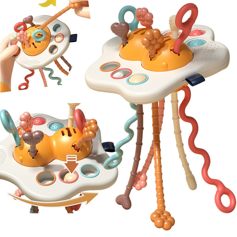 WOOPIE BABY Zabawka Sensoryczna Montessori Gryzak Grzechotka Wielofunk