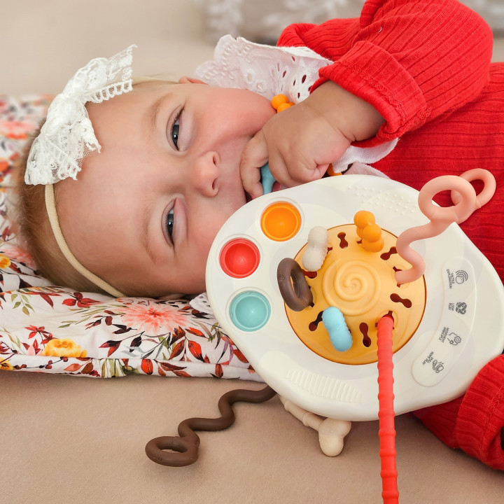 WOOPIE BABY Zabawka Sensoryczna Montessori Gryzak Grzechotka Wielofunk