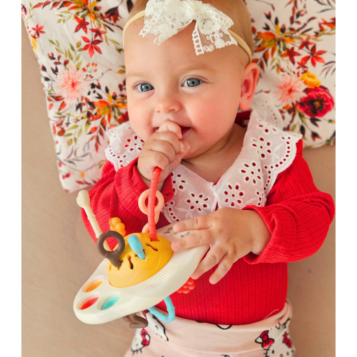 WOOPIE BABY Zabawka Sensoryczna Montessori Gryzak Grzechotka Wielofunk