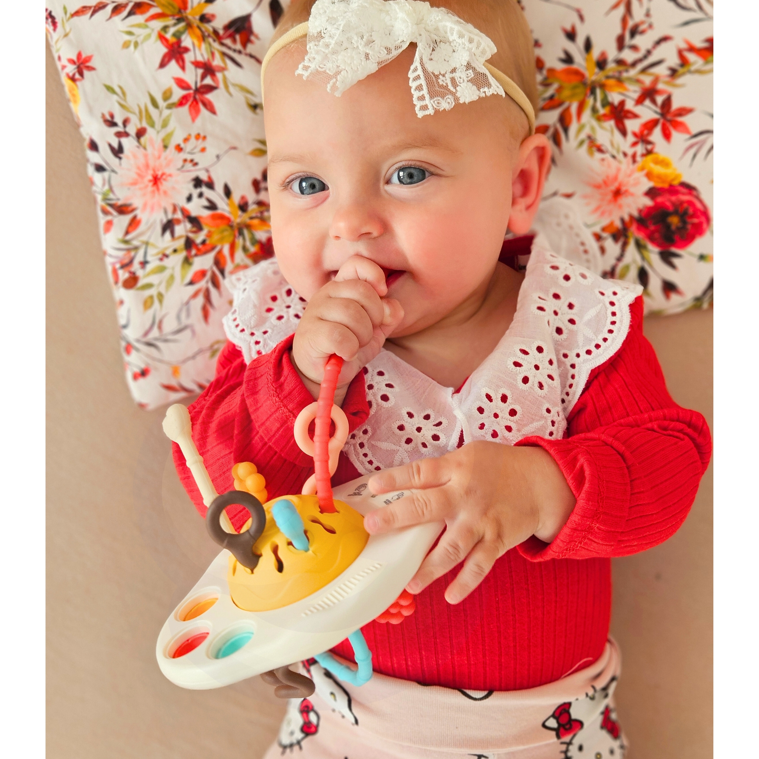 WOOPIE BABY Zabawka Sensoryczna Montessori Gryzak Grzechotka Wielofunk