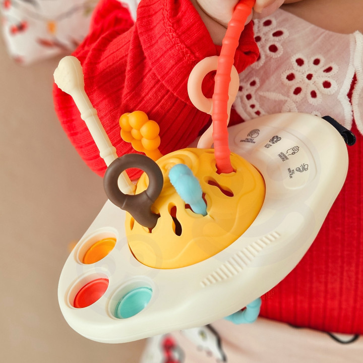 WOOPIE BABY Zabawka Sensoryczna Montessori Gryzak Grzechotka Wielofunk