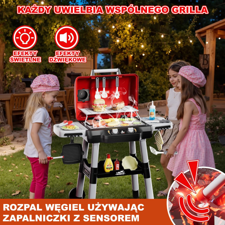 WOOPIE Grill Barbecue Kuchnia Ogrodowa Interaktywna LED Zestaw XL 31 e