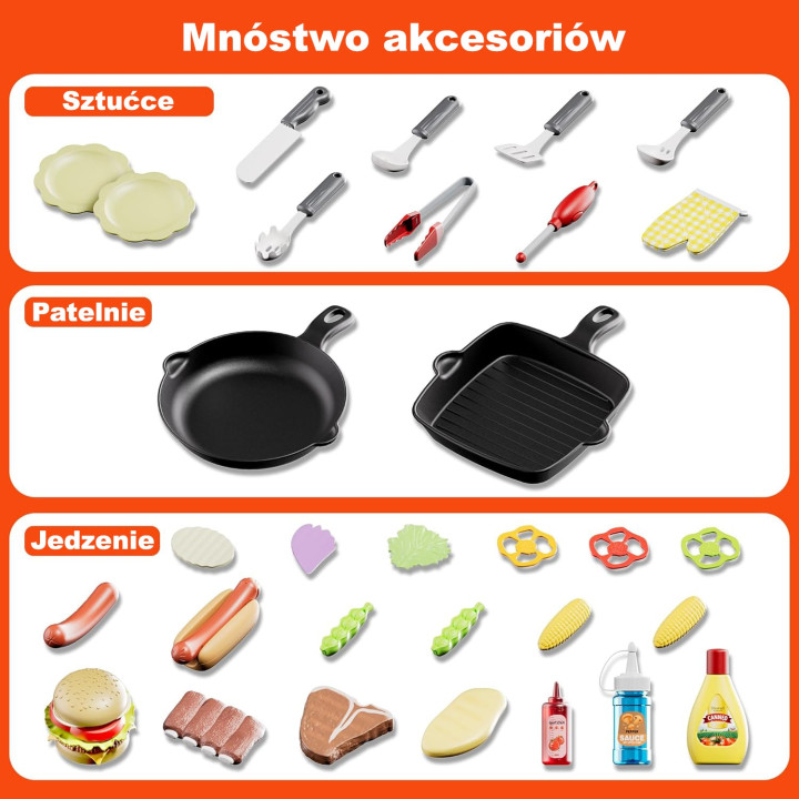 WOOPIE Grill Barbecue Kuchnia Ogrodowa Interaktywna LED Zestaw XL 31 e
