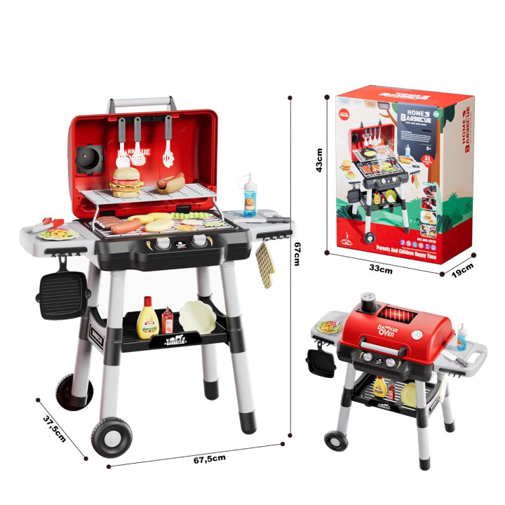 WOOPIE Grill Barbecue Kuchnia Ogrodowa Interaktywna LED Zestaw XL 31 e
