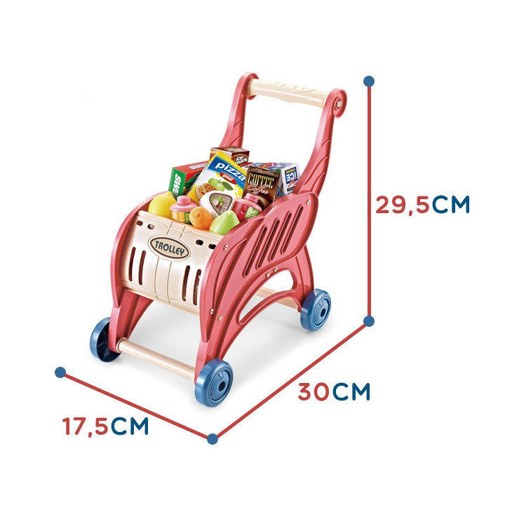 WOOPIE Sklep Supermarket Wózek na Zakupy Lody Słodycze + 40 Akc.