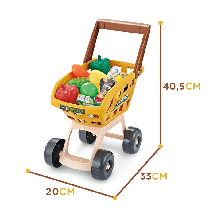 WOOPIE Sklep Supermarket z Wózkiem Waga Kasa Skaner + 48 Akc.