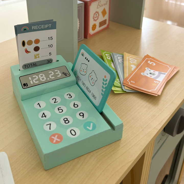 WOOPIE GREEN Duży Wielofunkcyjny Sklepik 5w1 Stragan Supermarket Resta