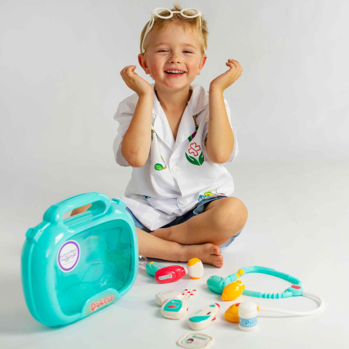 WOOPIE Zestaw Lekarski Mały Lekarza Doktor w Walizce Światło Dźwięk + 