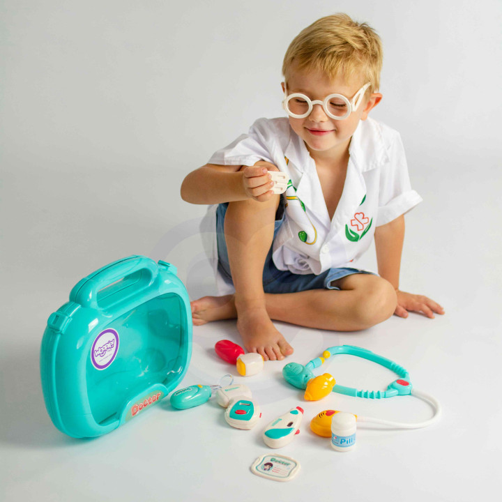 WOOPIE Zestaw Lekarski Mały Lekarza Doktor w Walizce Światło Dźwięk + 