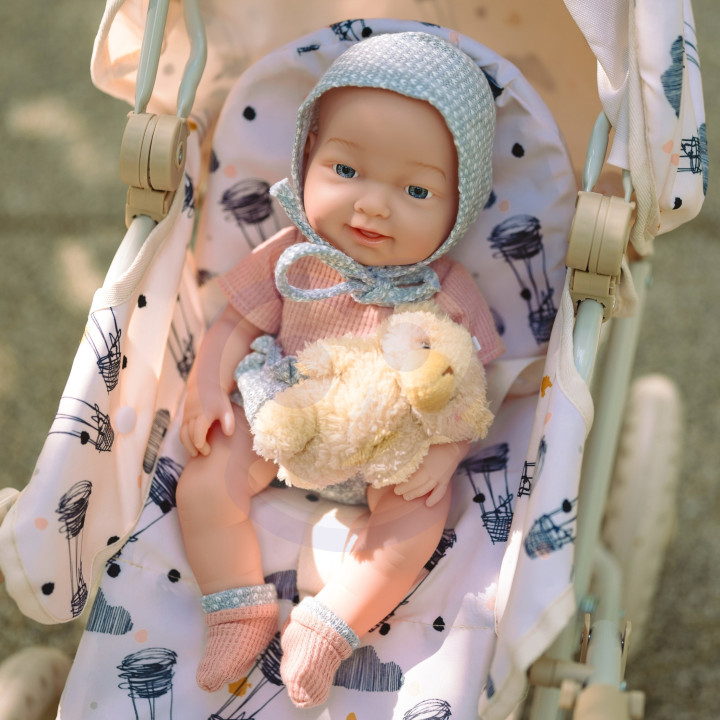 WOOPIE ROYAL Lalka Bobas 36 cm w Ubranku z Misiem Akcesoria do Karmien