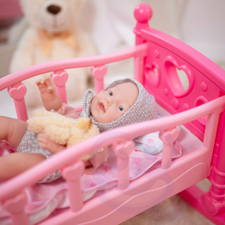 WOOPIE ROYAL Lalka Bobas 36 cm w Ubranku z Misiem Akcesoria do Karmien