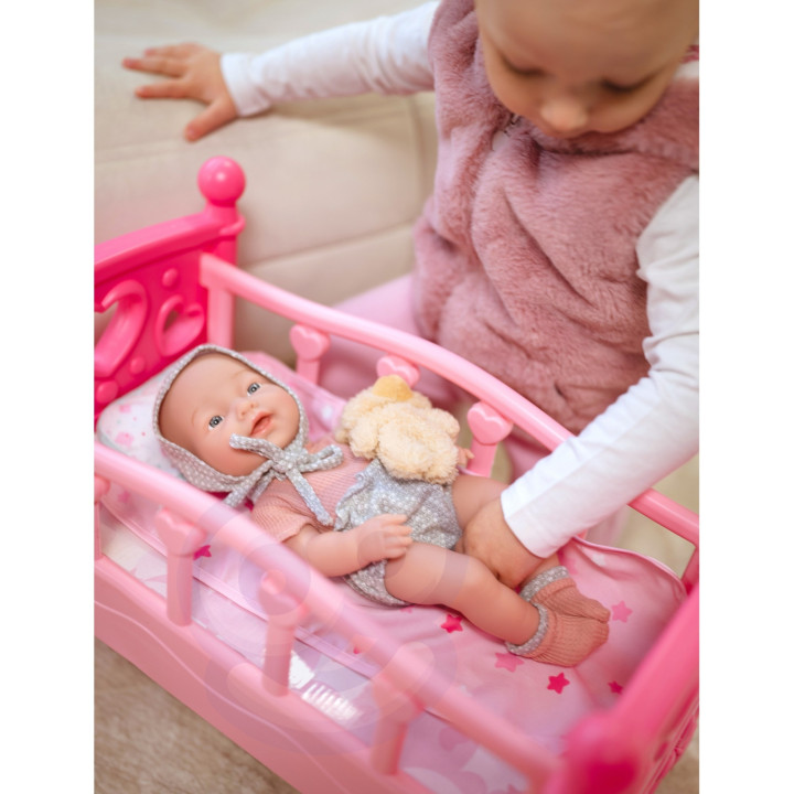 WOOPIE ROYAL Lalka Bobas 36 cm w Ubranku z Misiem Akcesoria do Karmien