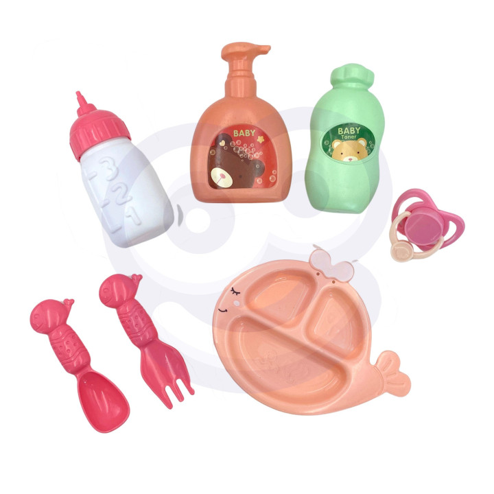 WOOPIE ROYAL Lalka Bobas 36 cm w Ubranku z Misiem Akcesoria do Karmien