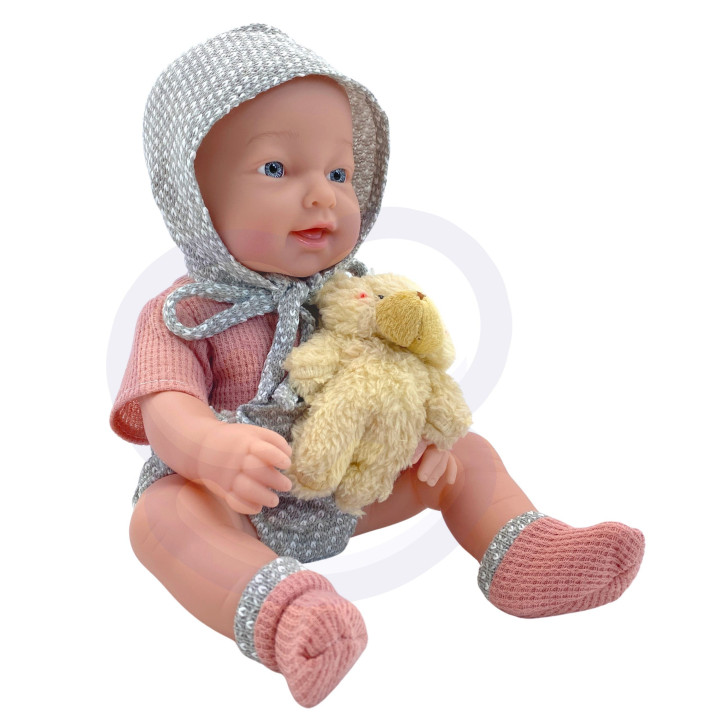 WOOPIE ROYAL Lalka Bobas 36 cm w Ubranku z Misiem Akcesoria do Karmien
