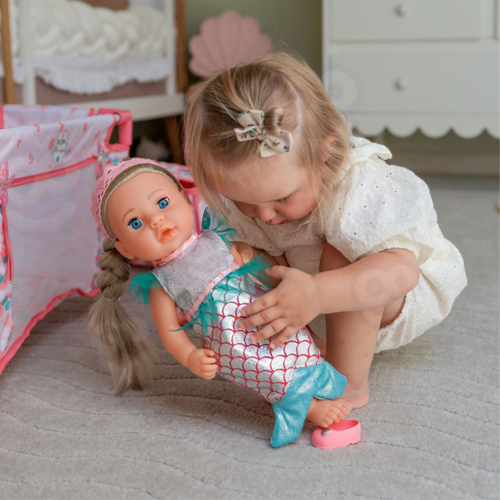 WOOPIE ROYAL Lalka Bobas 36 cm Syrenka Interaktywna Zestaw XXL Opiekun
