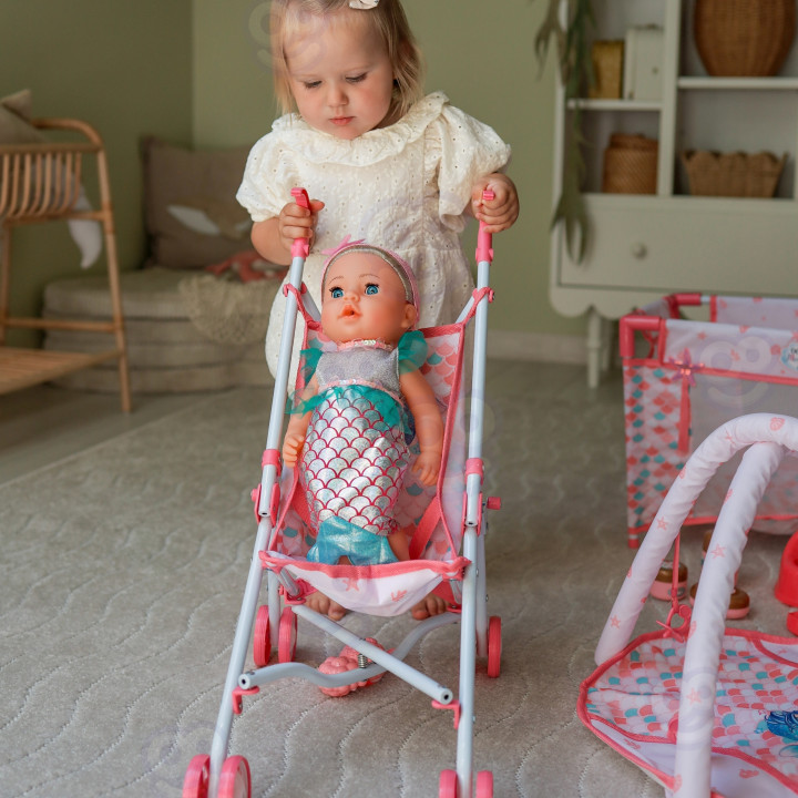 WOOPIE ROYAL Lalka Bobas 36 cm Syrenka Interaktywna Zestaw XXL Opiekun