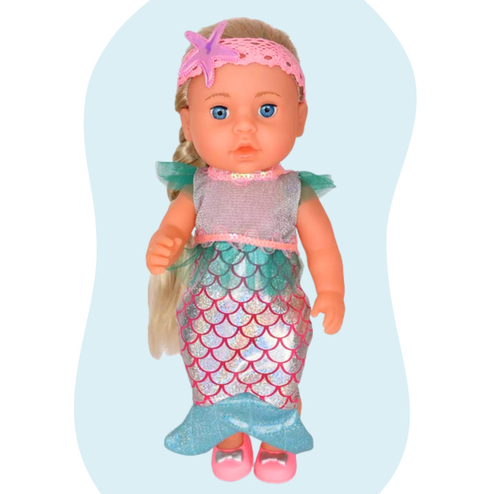 WOOPIE ROYAL Lalka Bobas 36 cm Syrenka Interaktywna Zestaw XXL Opiekun