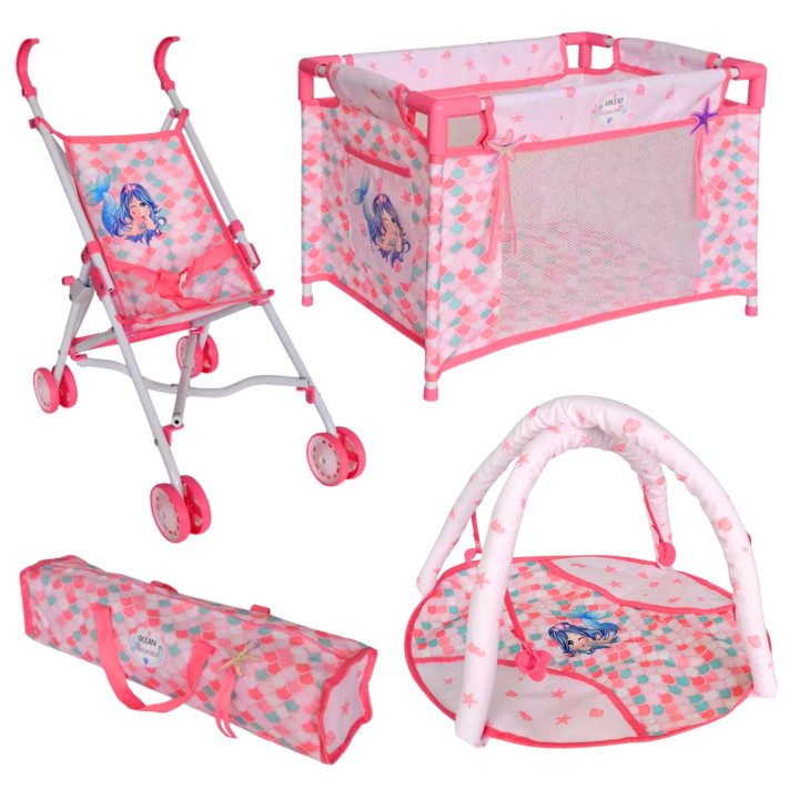 WOOPIE ROYAL Lalka Bobas 36 cm Syrenka Interaktywna Zestaw XXL Opiekun