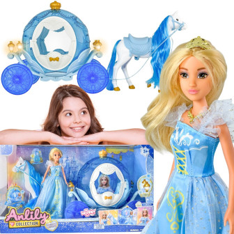 WOOPIE ROYAL Lalka Lodowa Księżniczka Lily i Magiczny Powóz Karoca Akc