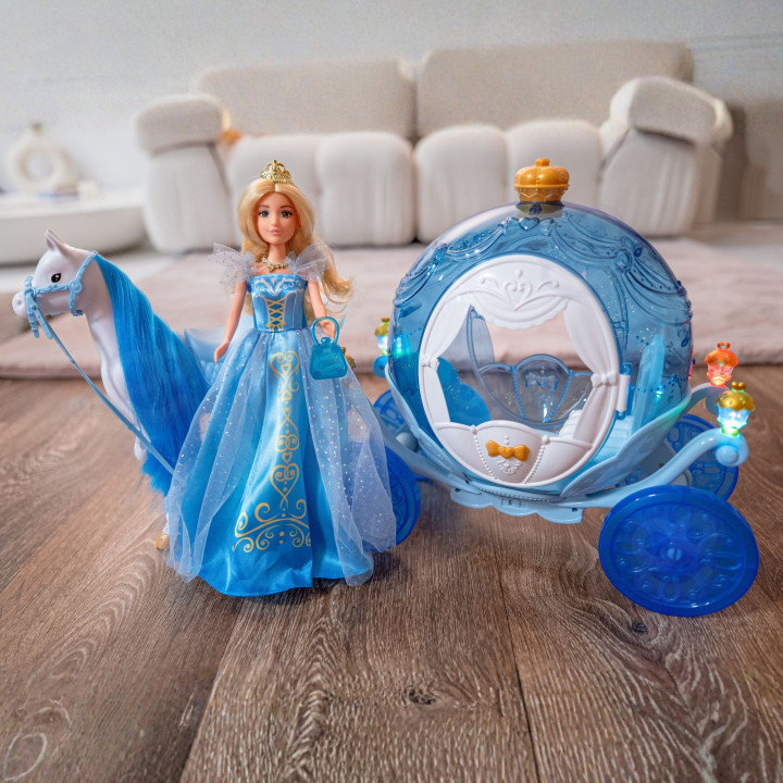 WOOPIE ROYAL Lalka Lodowa Księżniczka Lily i Magiczny Powóz Karoca Akc