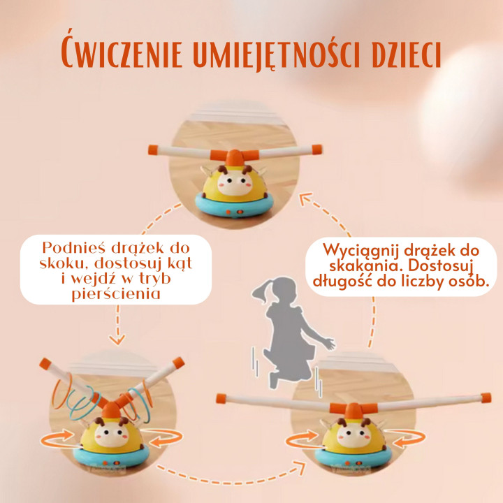 WOOPIE Gra Zręcznościowa Skakanka Automatyczna 2w1 Rzut do Celu Pszczó