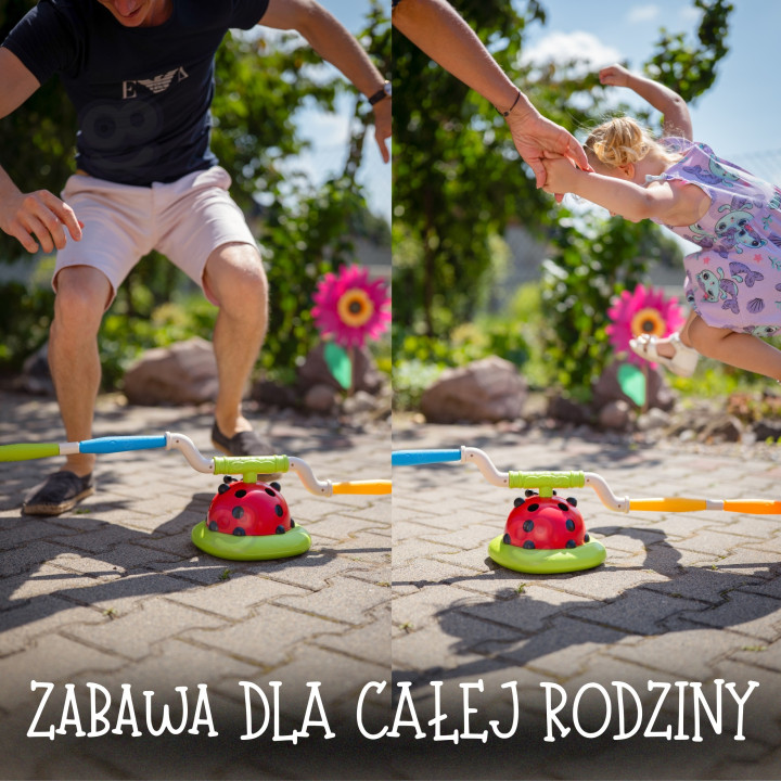 WOOPIE Gra Zręcznościowa 3w1 Wyrzutnia Rakiet Skakanka Rzut do Celu Bi