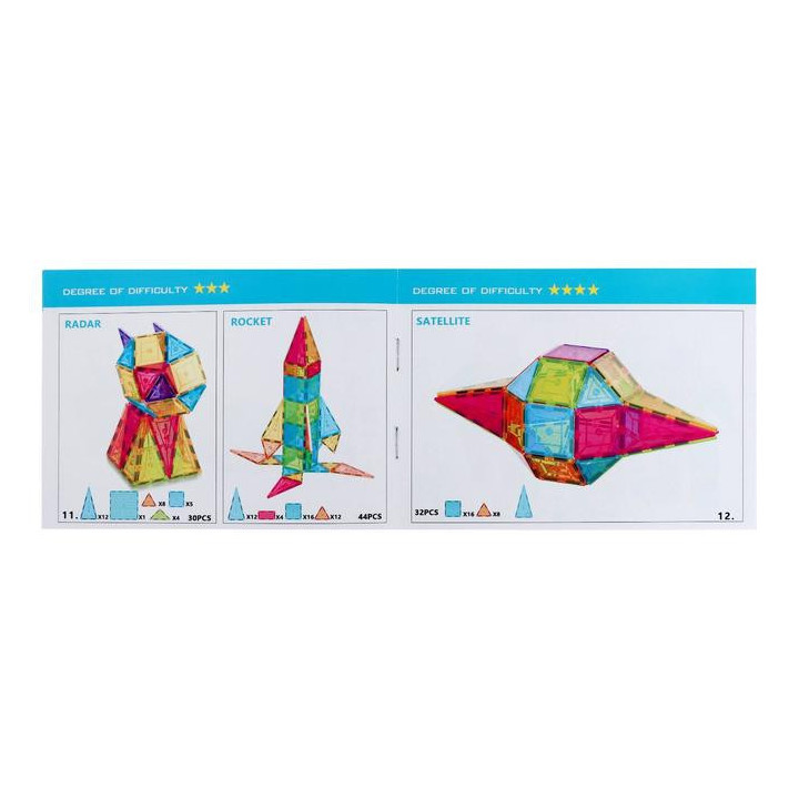 WOOPIE Magnetyczne Klocki Konstrukcyjne Montessori 3D