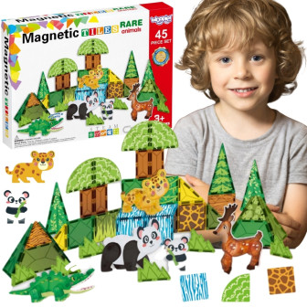 WOOPIE Klocki Magnetyczne Konstrukcyjne 3D Zestaw Edukacyjny Rzadkie Z